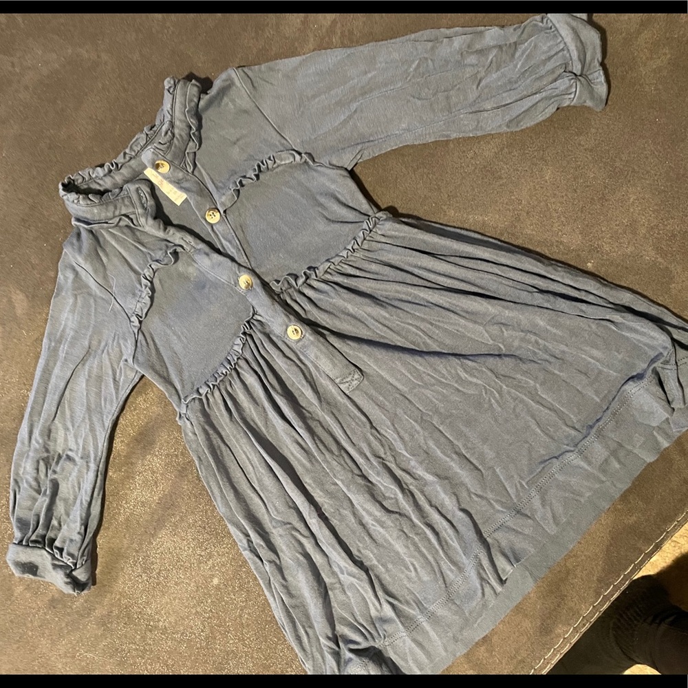 Kate Quinn grey/teal dress-18-24m